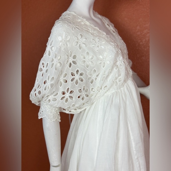 Free People Bella Note Eyelet Babydoll Dress Size Small. E37 - Picture 8 of 17